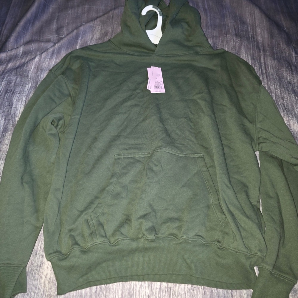 Wild Fable Perfect Oversized Hoodie Dark Green Cotton Blend Pullover NWT Medium